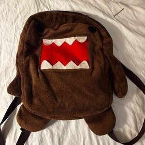 Brown Domo Plush Backpack